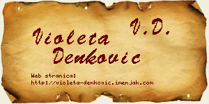 Violeta Denković vizit kartica